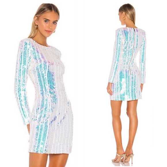 ELLIATT Blondie Sequin Dress in Iridescent 💎 - Picture 3 of 14